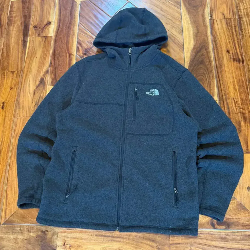 The North Face Gordon Lyons Full-Zip Hoodie Sweater Fleece Jacket Grey Size XL